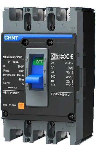 CHINT MCCB 125A 3 POLE BLACK