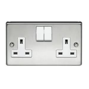 LINEAR TWIN SOCKET METALLIC 15A