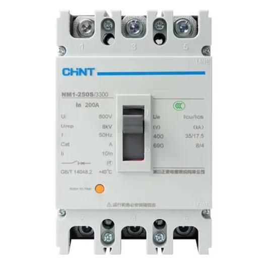 CHINT MCCB WHITE SIZE 3P 200A