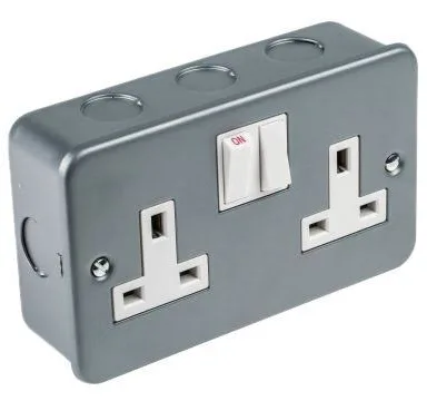LINEAR SOCKET TWIN SOCKET METALLIC 13A