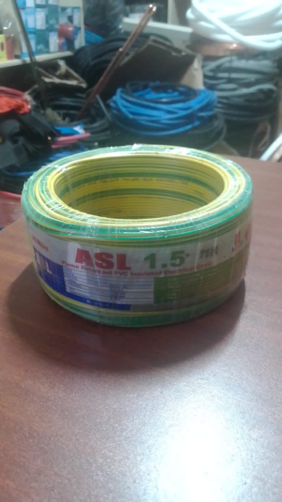 1.5mm² single core cable (yellow/green)